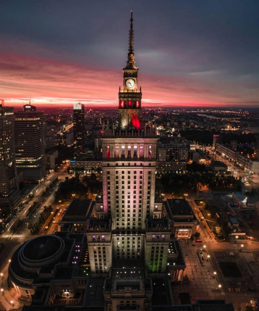Super Apartment Yellow 2X Metro Fast Wifi 1 Gbs Netflix Panorama Miasta Varsovia Exterior foto