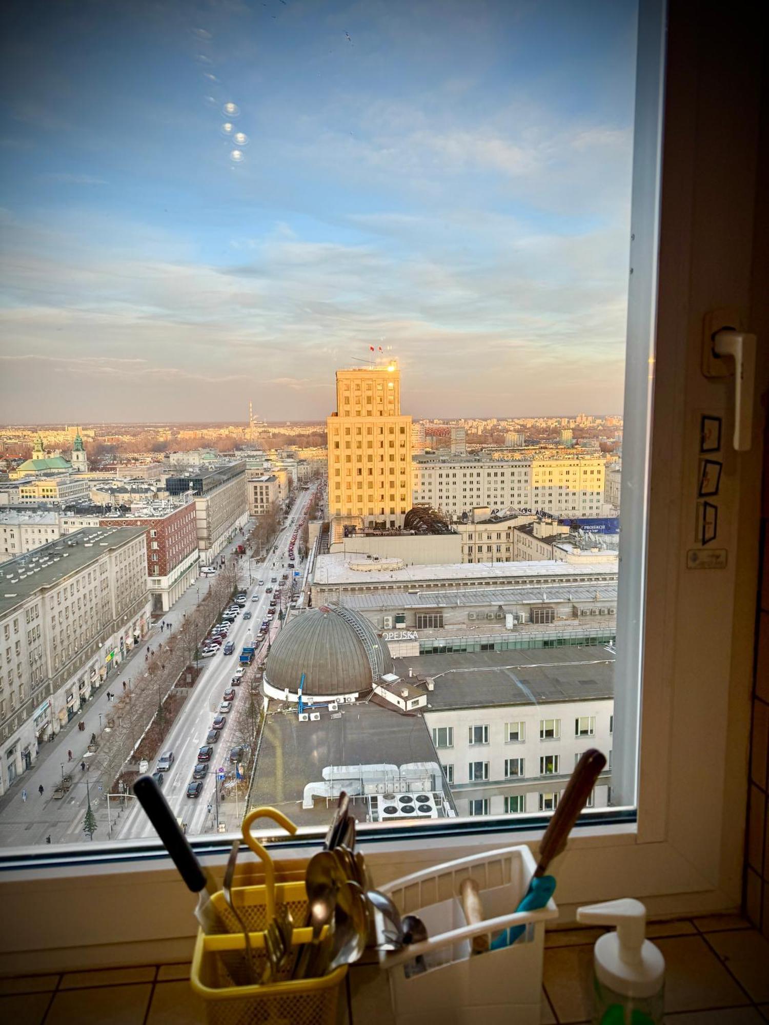 Super Apartment Yellow 2X Metro Fast Wifi 1 Gbs Netflix Panorama Miasta Varsovia Exterior foto