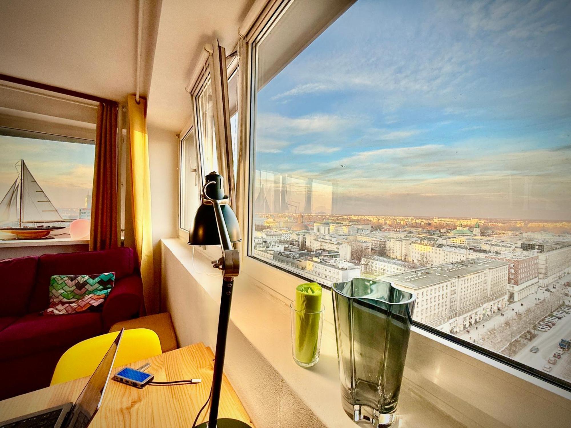 Super Apartment Yellow 2X Metro Fast Wifi 1 Gbs Netflix Panorama Miasta Varsovia Exterior foto